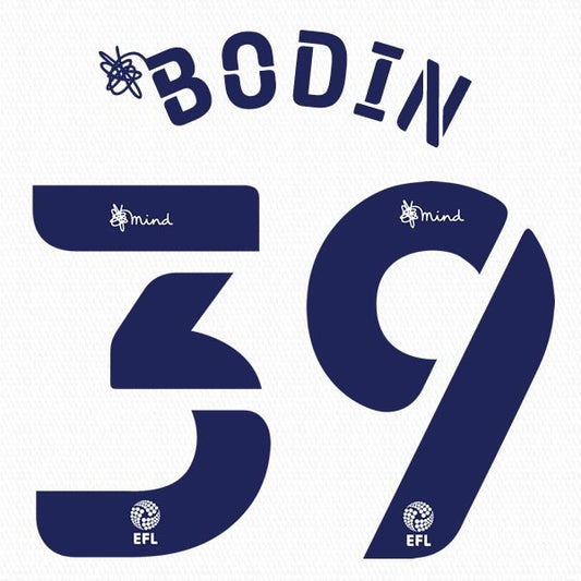 PRESTON 2020 2021 OFFICIAL BODIN 39 HOME PLAYER SIZE NAME SET