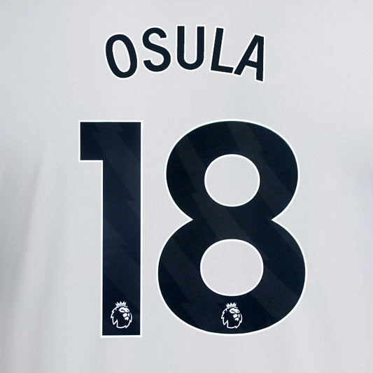 2025 2026 NEWCASTLE OSULA 18 OFFICIAL BLACK HOME PLAYER SIZE NAME SET