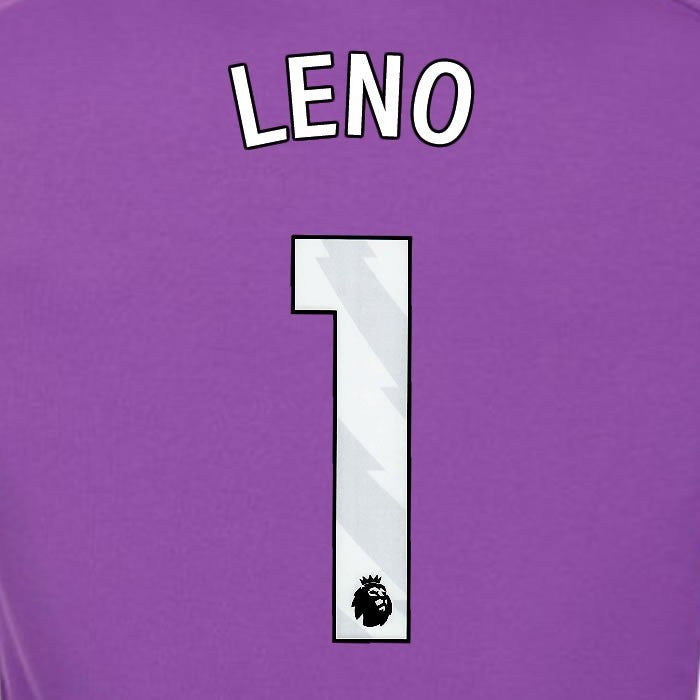 2024 2025 OFFICIAL FULHAM LENO 1 WHITE 3RD PLAYER SIZE NAMESET