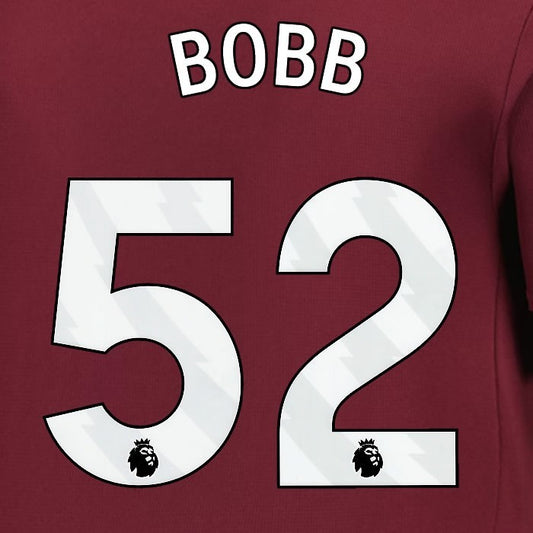 2024 2025 MANCHESTER CITY BOBB 52 WHITE 3RD PLAYER SIZE NAME SET