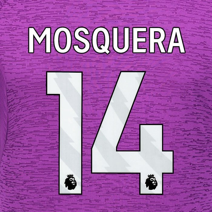 2024 2025 WOLVES 3RD WHITE MOSQUERA 14 OFFICIAL PLAYER SIZE NAMESET