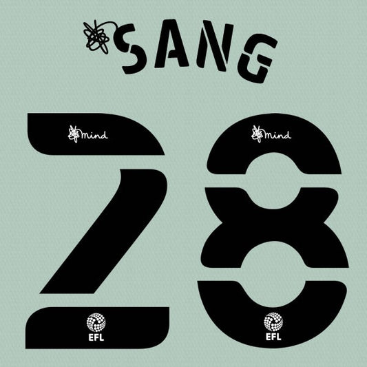 CARDIFF 2020 2021 OFFICIAL SANG 28 AWAY PLAYER SIZE NAME SET