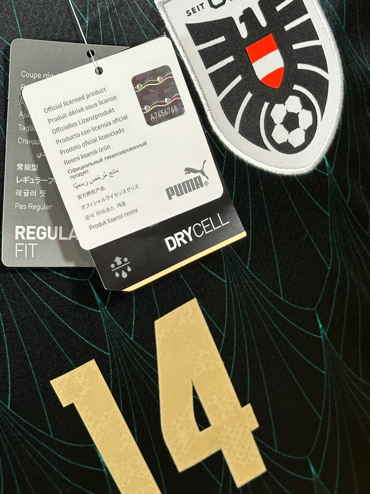 BNWT 2020 2021 AUSTRIA AWAY PUMA FOOTBALL SHIRT BAUMGARTLINGER 14 MENS MEDIUM