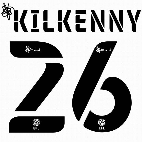 BOURNEMOUTH 2020 2021 OFFICIAL KILKENNY 26 ELMS 3RD PLAYER SIZE NAME SET