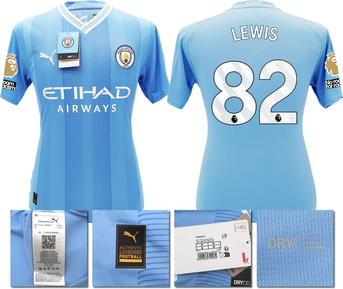 BNWT 2023 2024 MAN CITY PUMA HOME LEWIS 82 + PATCHES SHIRT MEN'S XXL