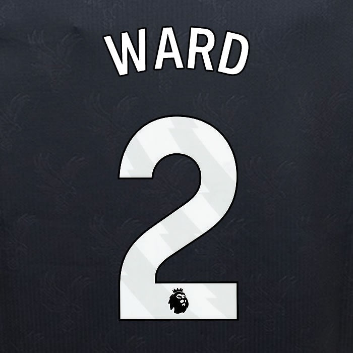 2024 2025 OFFICIAL CRYSTAL PALACE WARD 2 WHITE 3RD PLAYER SIZE NAMESET