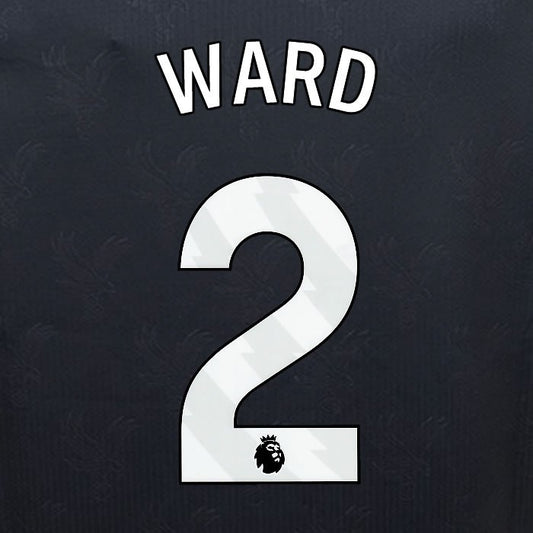 2024 2025 OFFICIAL CRYSTAL PALACE WARD 2 WHITE 3RD PLAYER SIZE NAMESET
