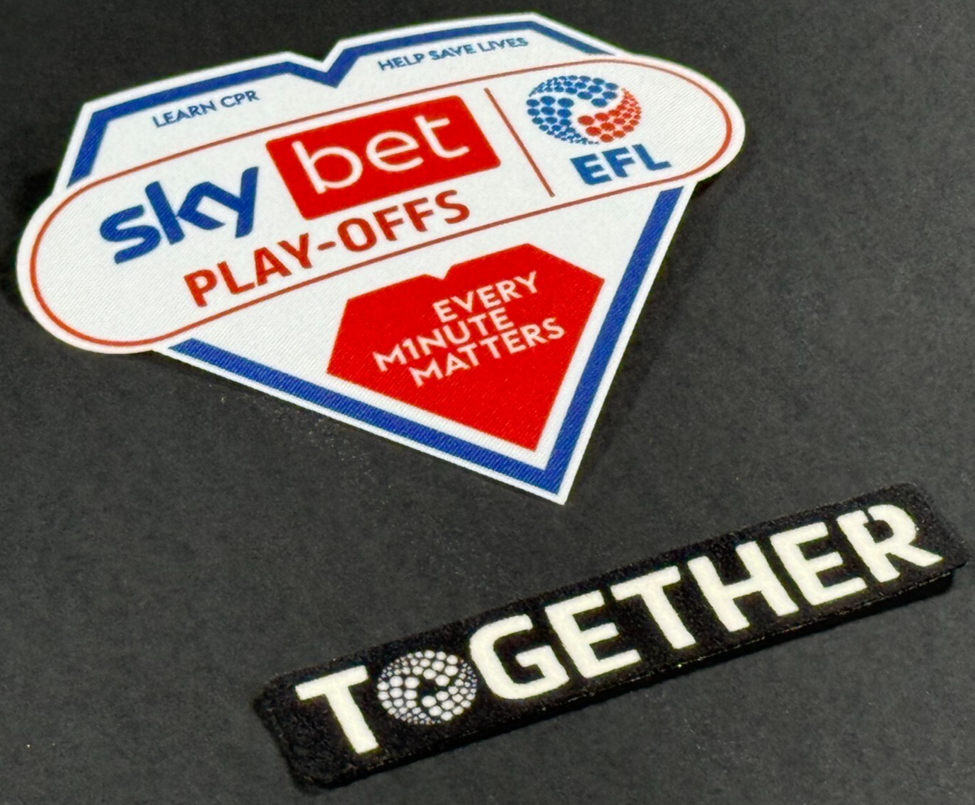 2024 2025 EFL SKY BET LEAGUE 2 & TOGETHER OFFICIAL PLAY - OFF SLEEVE PATCHES
