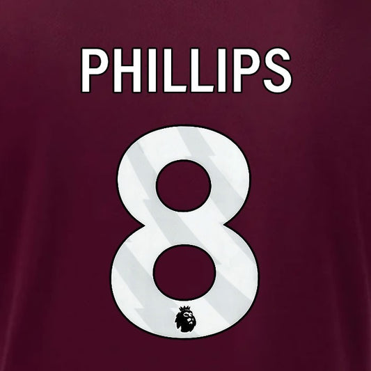 2024 2025 OFFICIAL IPSWICH TOWN PHILLIPS 8 WHITE AWAY PLAYER SIZE NAME SET