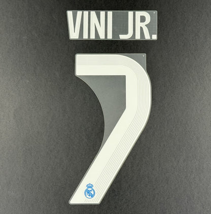 2025 2026 REAL MADRID VINI JR 7 OFFICIAL 3RD PLAYER SIZE NAMESET