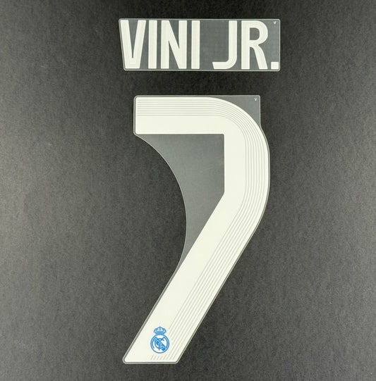 2025 2026 REAL MADRID VINI JR 7 OFFICIAL 3RD PLAYER SIZE NAMESET