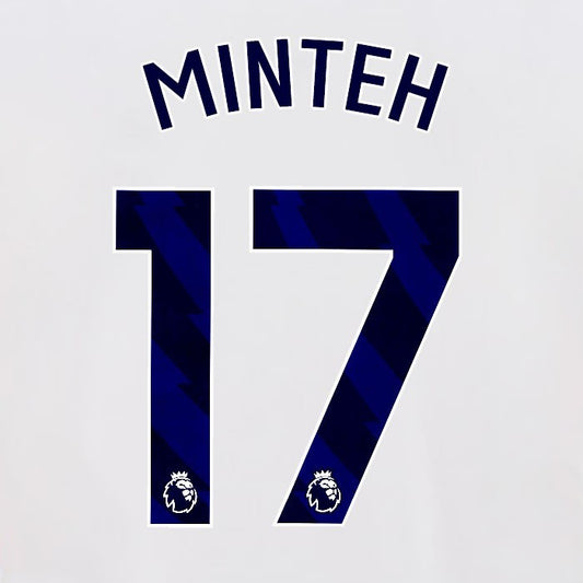 2024 2025 OFFICIAL BRIGHTON MINTEH 17 HOME BLUE PLAYER SIZE NAMESET