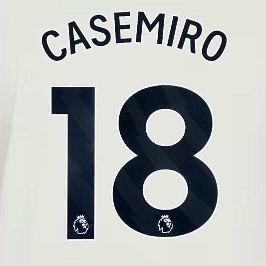 2024 2025 MANCHESTER UNITED CASEMIRO 18 3RD BLACK PLAYER SIZE NAMESET