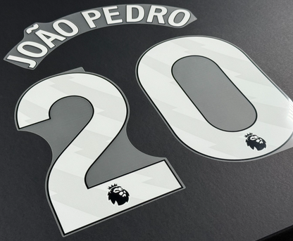 CHELSEA 2025 / 2026 JOAO PEDRO 20 OFFICIAL AVERY DENNISON WHITE PLAYER SIZE SET