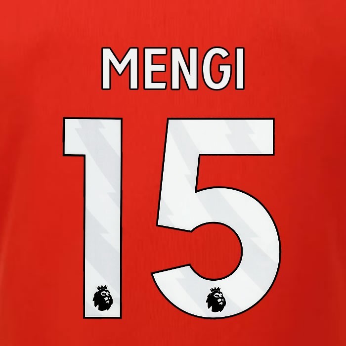 2023 2024 LUTON TOWN OFFICIAL MENGI 15 WHITE HOME PLAYER SIZE NAMESET