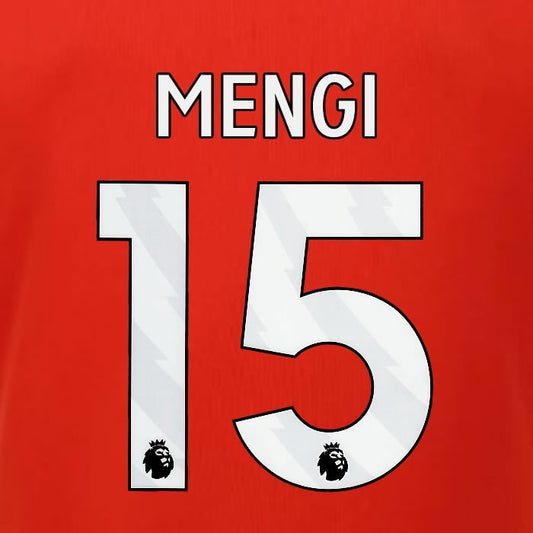 2023 2024 LUTON TOWN OFFICIAL MENGI 15 WHITE HOME PLAYER SIZE NAMESET