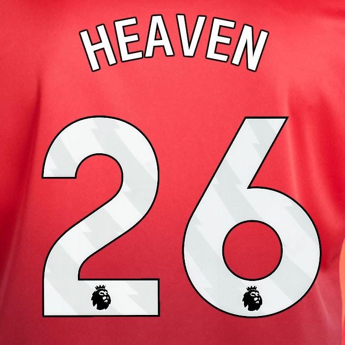 2024 2025 MANCHESTER UNITED HEAVEN 26 HOME WHITE PLAYER SIZE NAMESET