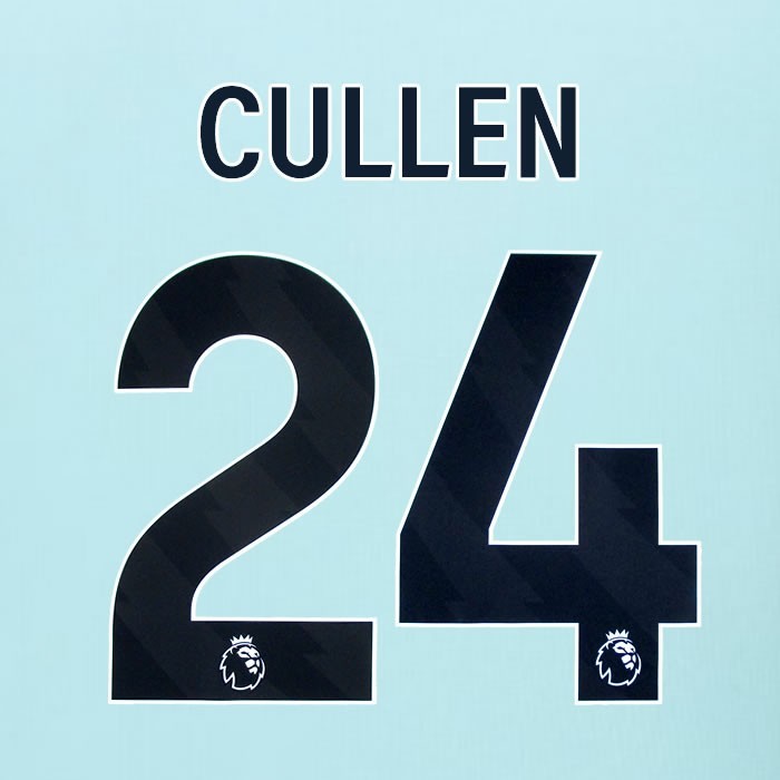 2025 2026 BURNLEY CULLEN 24 OFFICIAL BLACK AWAY PLAYER SIZE NAMESET