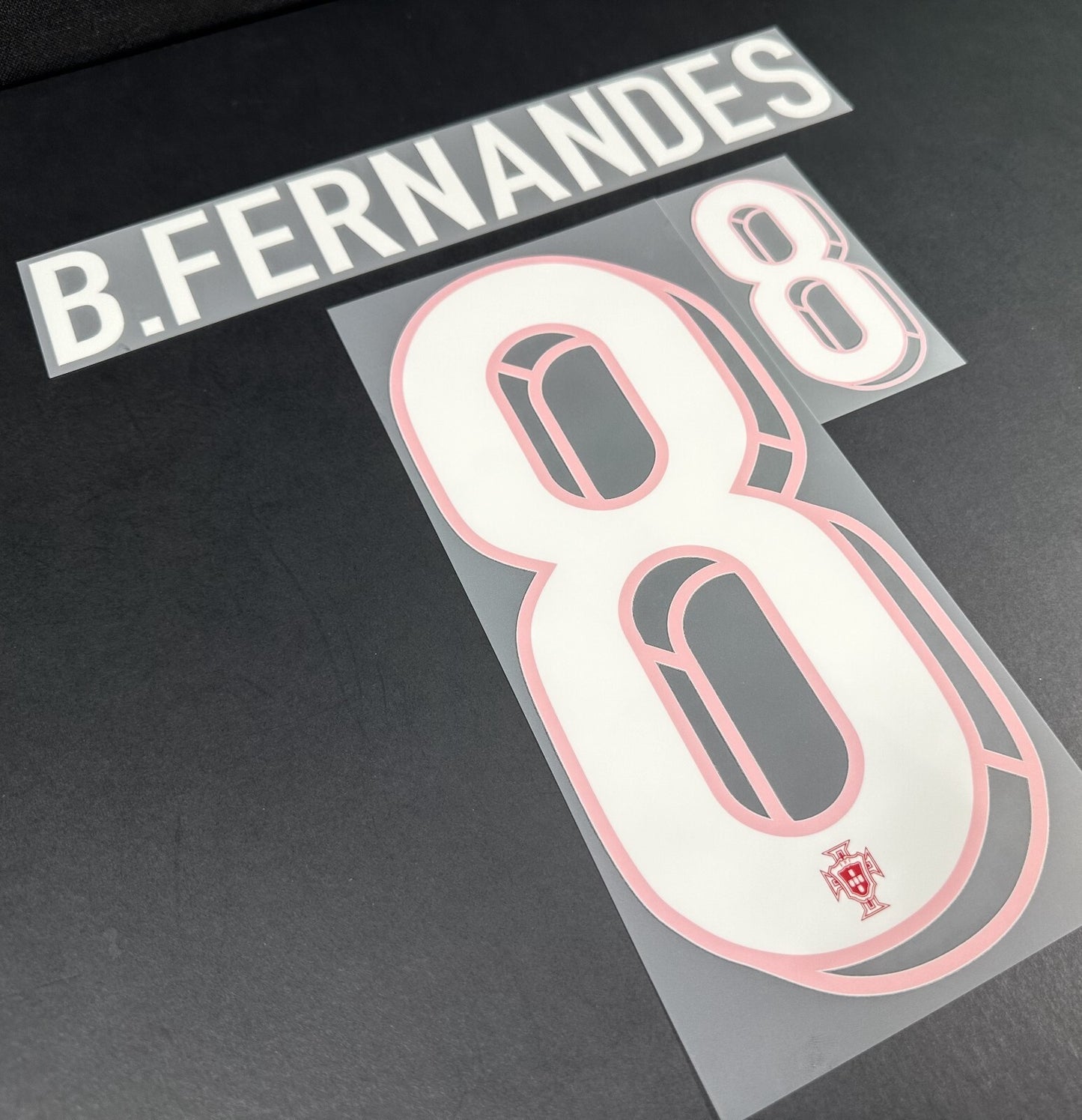 PORTUGAL 2023-2024 OFFICIAL SPORTING ID B.FERNANDES 8 HOME PLAYER SIZE NAME SET