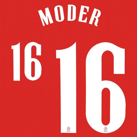 2020 2021 OFFICIAL POLAND MODER 16 AWAY WHITE PLAYER SIZE NAMESET