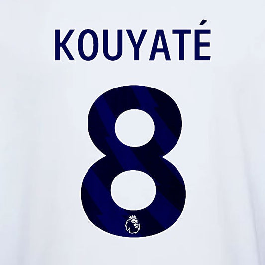 2023 2024 OFFICIAL NOTTINGHAM KOUYATE 8 BLUE AWAY PLAYER SIZE NAMESET
