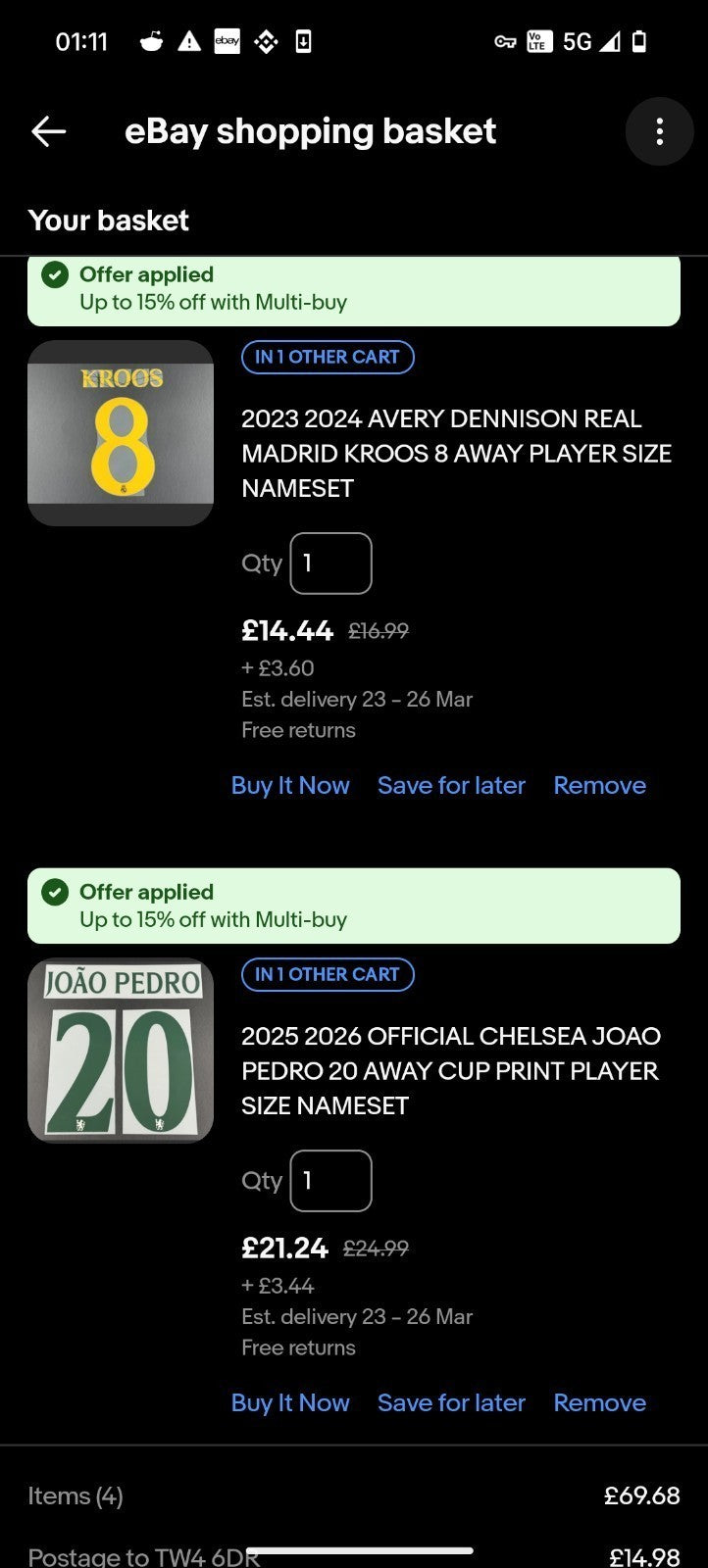 SPECIAL ORDER FOR --------  david_5778 - 21/03/2026