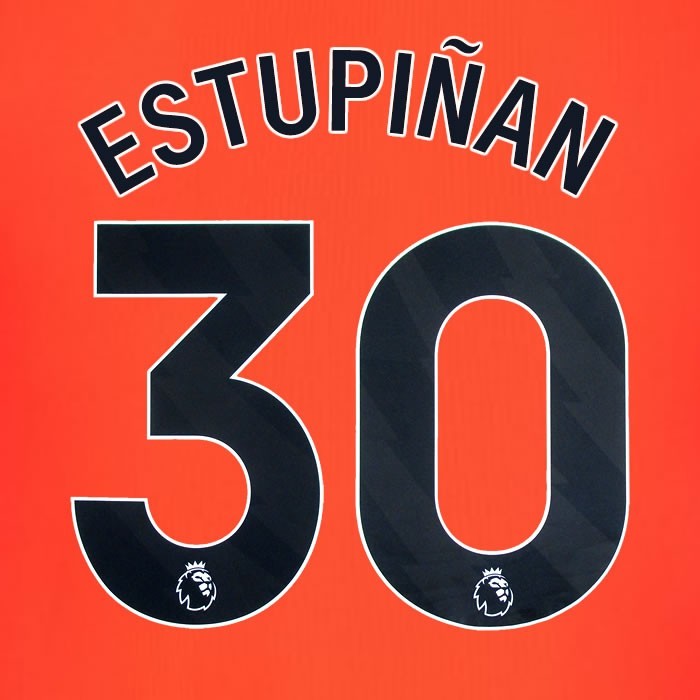 2023 2024 BRIGHTON ESTUPINAN 30 OFFICIAL BLACK 3RD PLAYER SIZE NAME SET