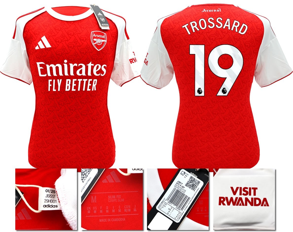 BNWT 2025 2026 ARSENAL ADIDAS HOME SHIRT TROSSARD 19 MEN'S SIZES