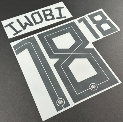 2020 2021 NIGERIA OFFICIAL SPORTING ID IWOBI 18 HOME PLAYER SIZE NAMESET BLACK