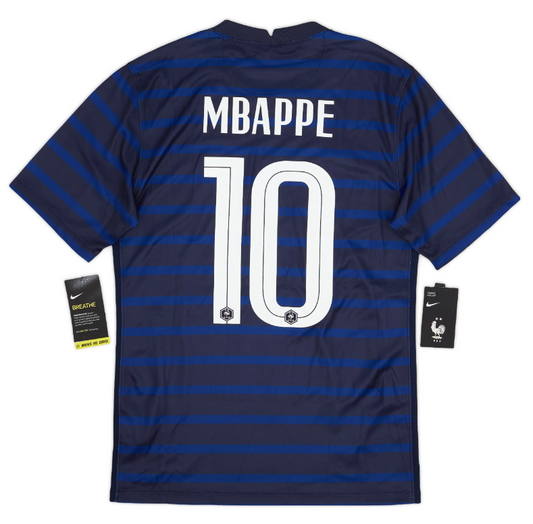 BNWT 2020 2021 FRANCE NIKE FOOTBALL SHIRT MBAPPE 10 MENS MEDIUM