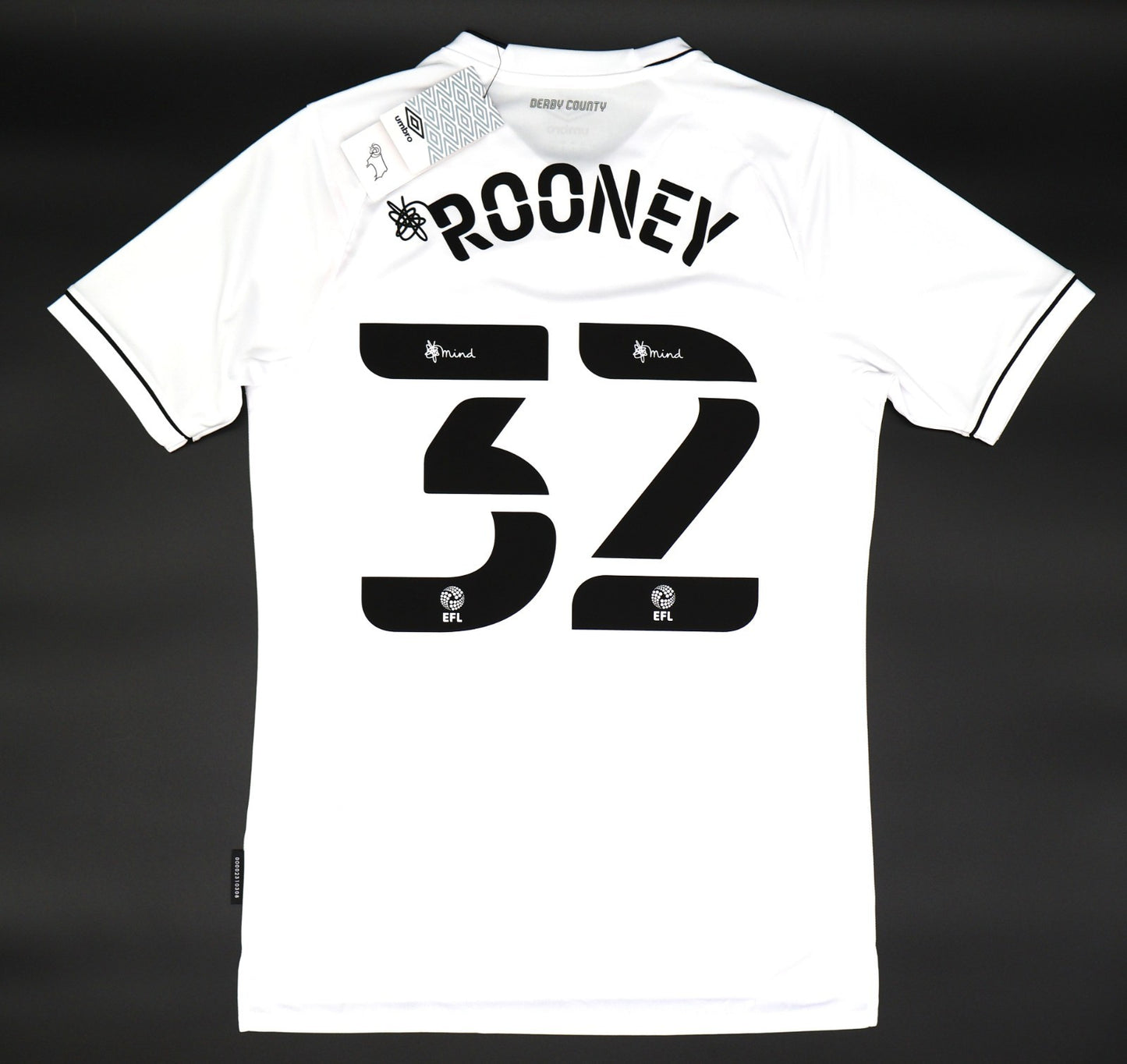BNWT 2020 2021 DERBY HOME UMBRO FOOTBALL SHIRT ROONEY 32 MEN'S SMALL