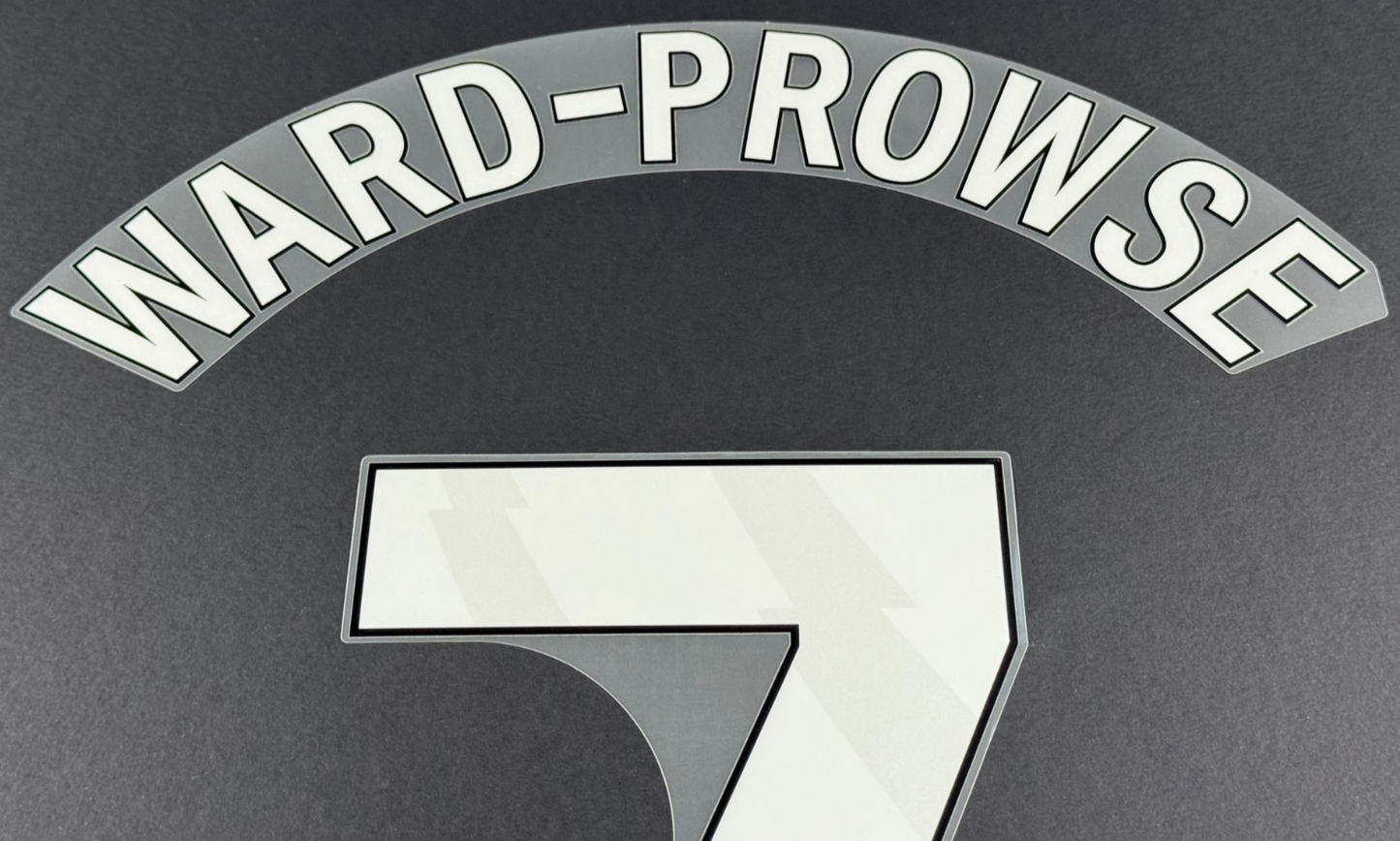 2023 2025 WEST HAM WARD - PROWSE 7  OFFICIAL AVERY DENNISON WHITE PLAYER NAME