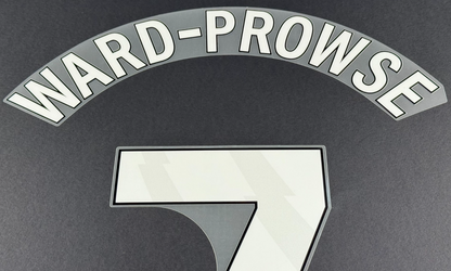 2023 2025 WEST HAM WARD - PROWSE 7  OFFICIAL AVERY DENNISON WHITE PLAYER NAME