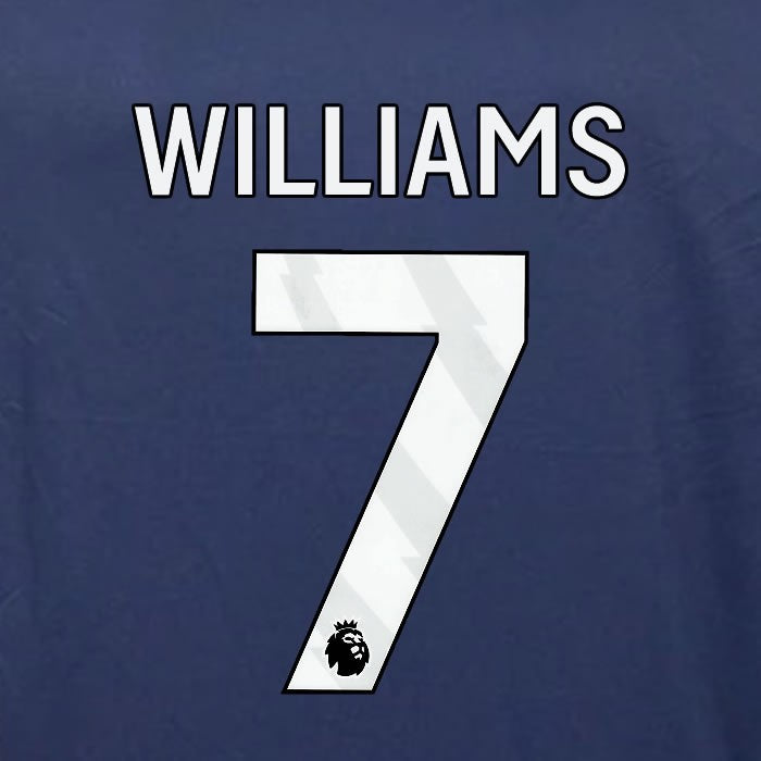 2023 2024 OFFICIAL NOTTINGHAM WILLIAMS 7 WHITE 3RD PLAYER SIZE NAMESET
