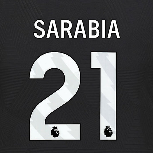 2024 2025 WOLVES AWAY WHITE SARABIA 21 OFFICIAL PLAYER SIZE NAMESET