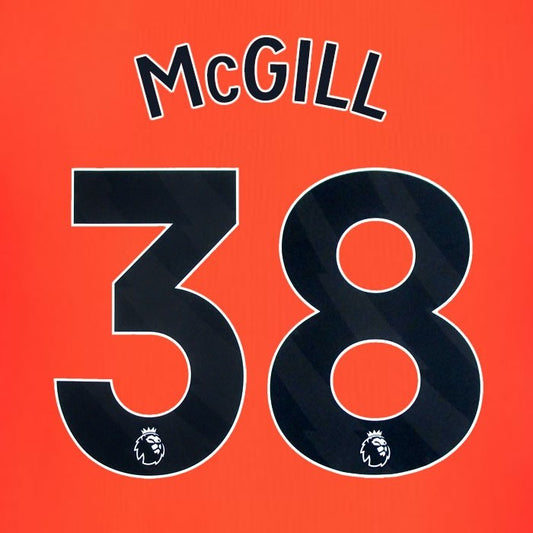 2023 2024 BRIGHTON McGILL 38 OFFICIAL BLACK 3RD PLAYER SIZE NAME SET