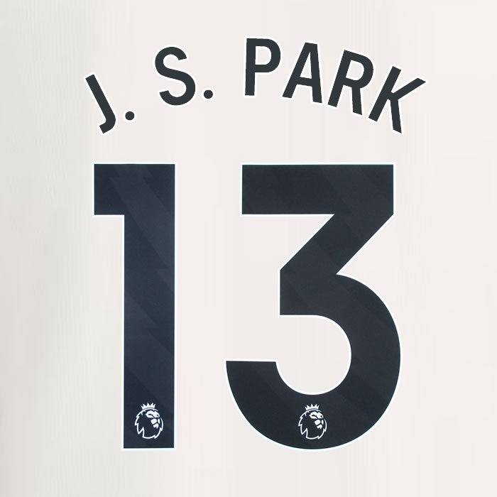2023 2024 MANCHESTER UNITED J. S. PARK 13 3rd BLACK PLAYER SIZE NAMESET
