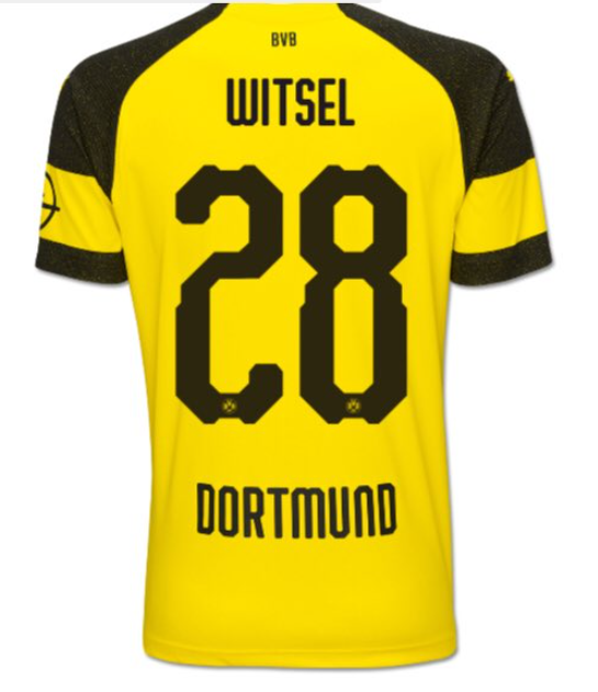BNWT 2018 2019 BORUSSIA DORTMUND PUMA HOME SHIRT WITSEL 28 MENS