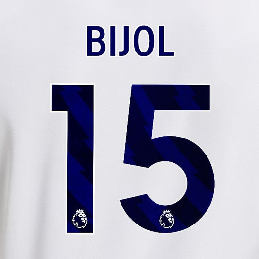 2025 2026 OFFICIAL LEEDS UNITED BIJOL 15 BLUE HOME PLAYER SIZE NAMESET