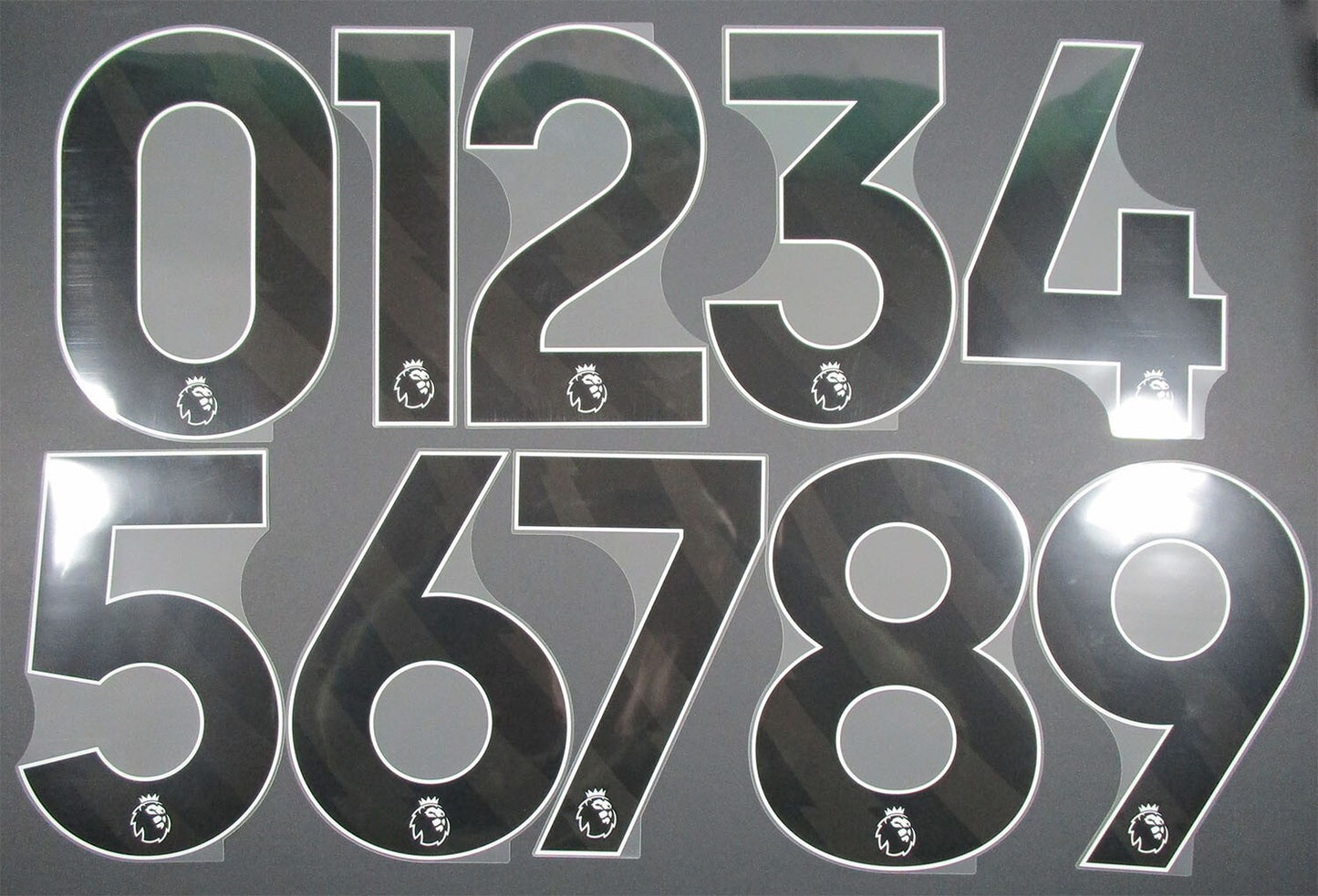 25 - 26 OFFICIAL  AVERY DENNISON PREMIER LEAGUE BLACK PLAYER SIZE NUMBERS 250MM