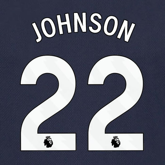 SPURS 2023 2024 JOHNSON 22 AVERY DENNISON WHITE AWAY PLAYER SIZE NAME SET