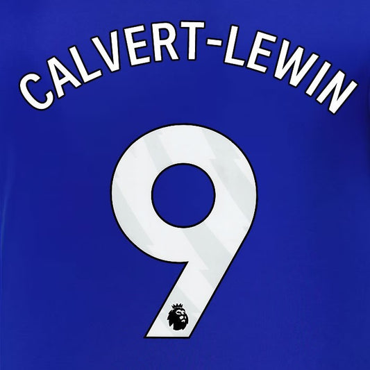 2024 2025 EVERTON CALVERT LEWIN 9 OFFICIAL WHITE HOME PLAYER SIZE NAMESET