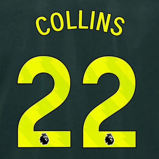 2024 2025 BRENTFORD COLLINS 22 OFFICIAL YELLOW 3RD PLAYER SIZE NAMESET