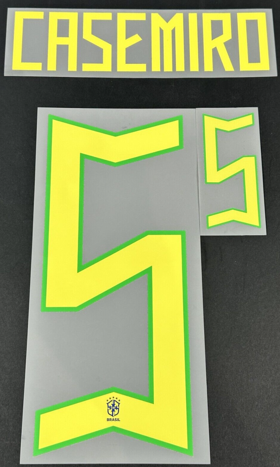 BRAZIL 2022 2023 OFFICIAL CASEMIRO 5 AWAY PLAYER SIZE NAMESET