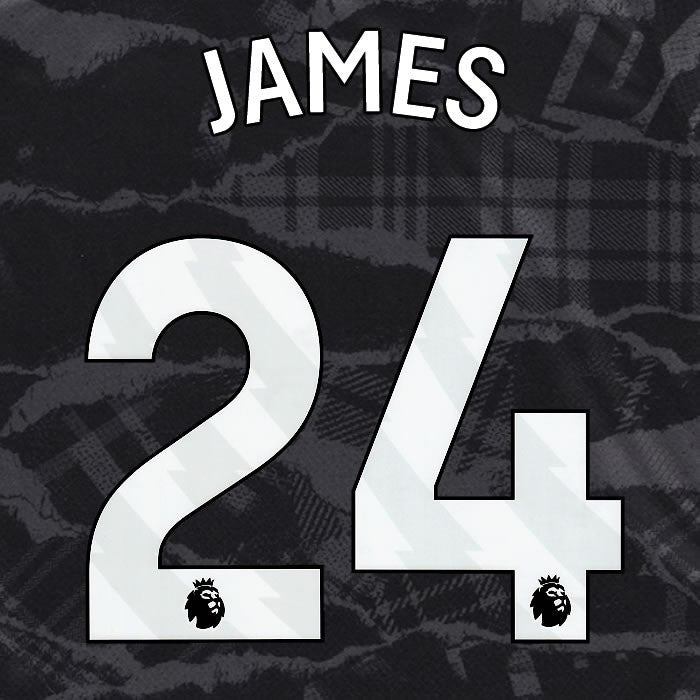 2024 2025 OFFICIAL CHELSEA JAMES 24 WHITE 3RD PLAYER SIZE NAMESET