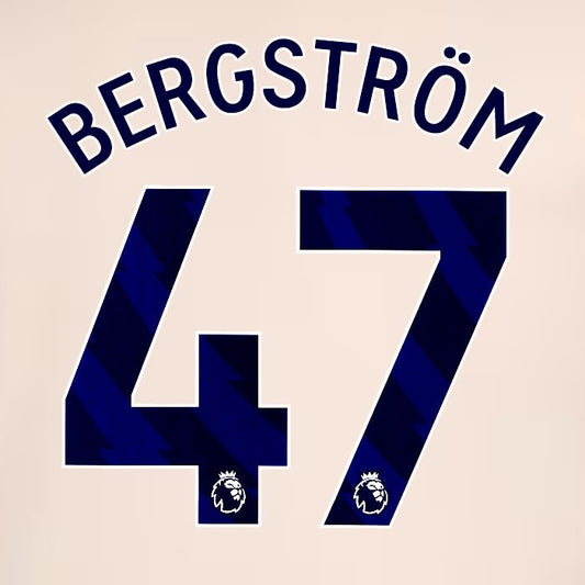 2024 2025 OFFICIAL CHELSEA BERGSTROM 47 BLUE AWAY PLAYER SIZE NAMESET