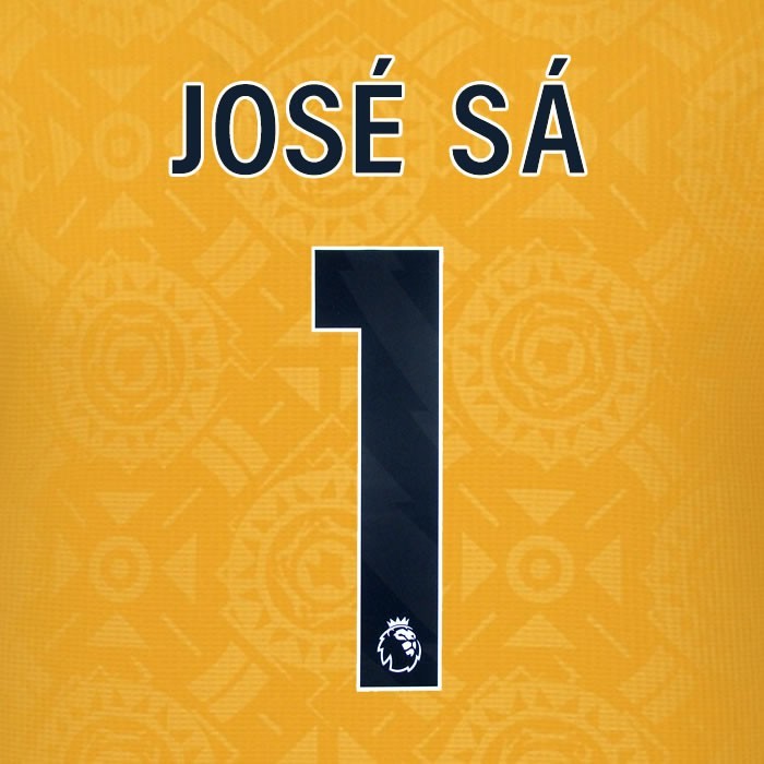 2025 2026 WOLVES HOME BLACK JOSE SA 1 OFFICIAL PLAYER SIZE NAMESET