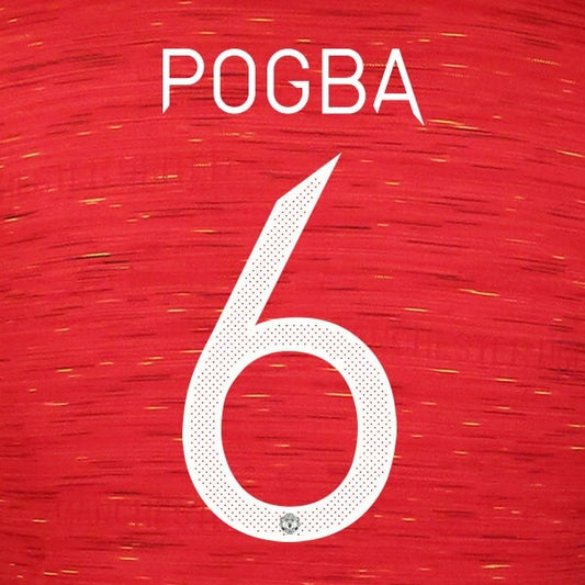 MANCHESTER UNITED 2020-2021 POGBA 6 OFFICIAL UCL PLAYER SIZE NAME SET