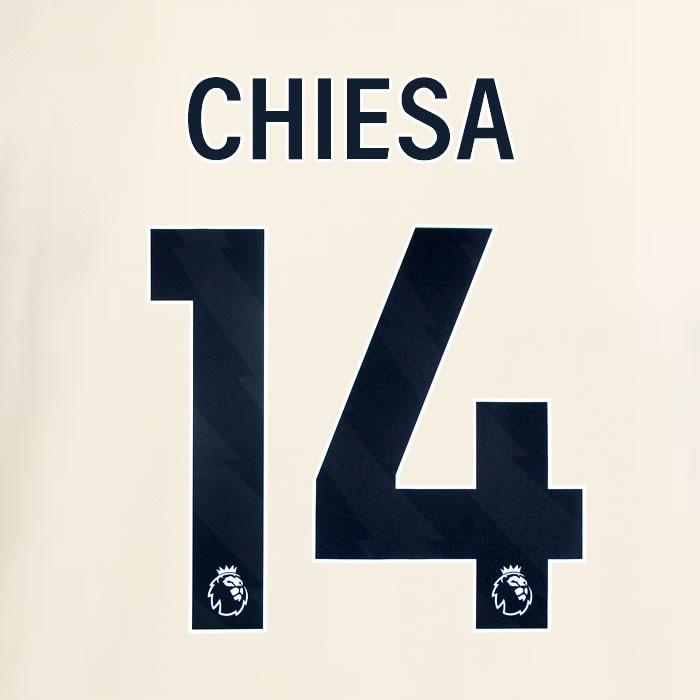 2025 2026 OFFICIAL LIVERPOOL CHIESA 14 BLACK AWAY PLAYER SIZE NAMESET
