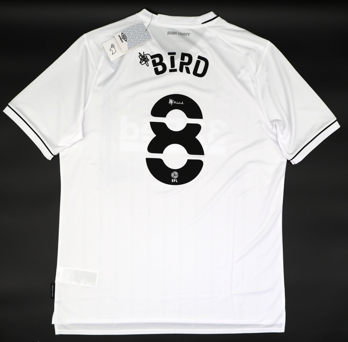BNWT 2020 2021 DERBY HOME UMBRO FOOTBALL SHIRT BIRD 8 MEN'S XL